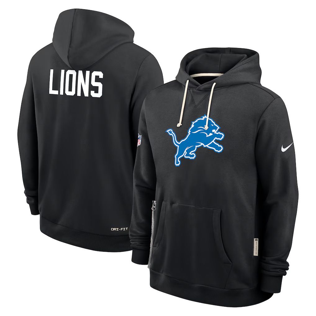Men 2026 NFL Detroit Lions hoodie black 01->detroit lions->NFL Jersey